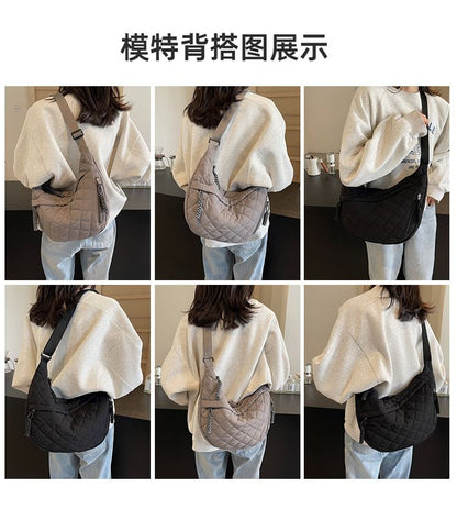 Plain Quilted Crossbody Bag