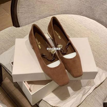 Heel Plain Low Accent Metal Mary Pumps Jane