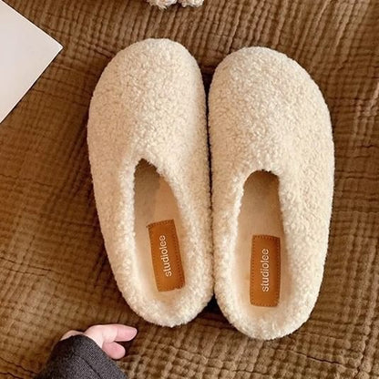 Platform Plain Fleece Mules
