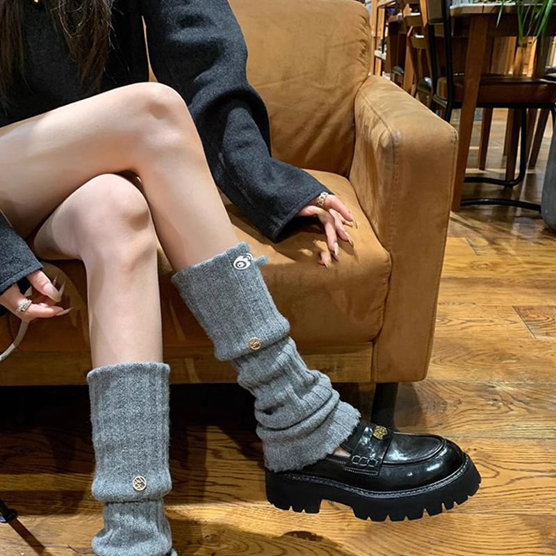 Platform Plain Faux Leather Penny Loafers