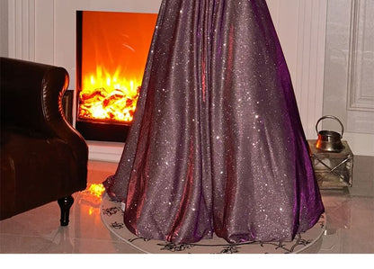 Strapless Glitter A-Line Evening Gown