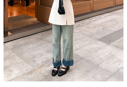 Square Toe Buckle Block Heel Mary Jane Pumps