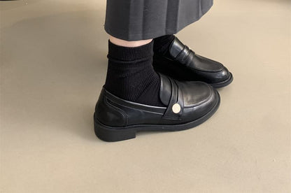 Faux Leather / Patent Leather Penny Loafers