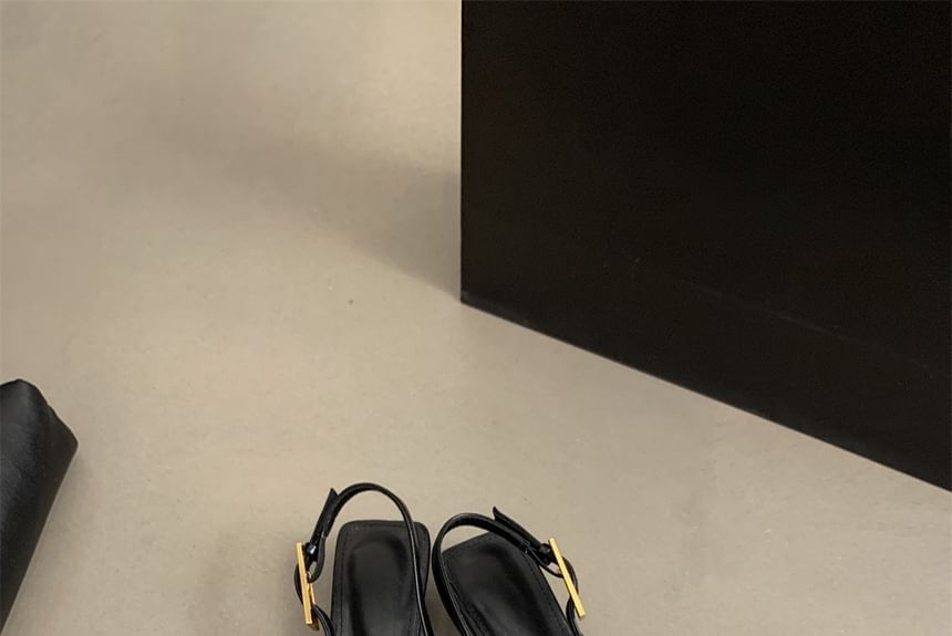 Pointed Toe Slingback Kitten Heel Pumps