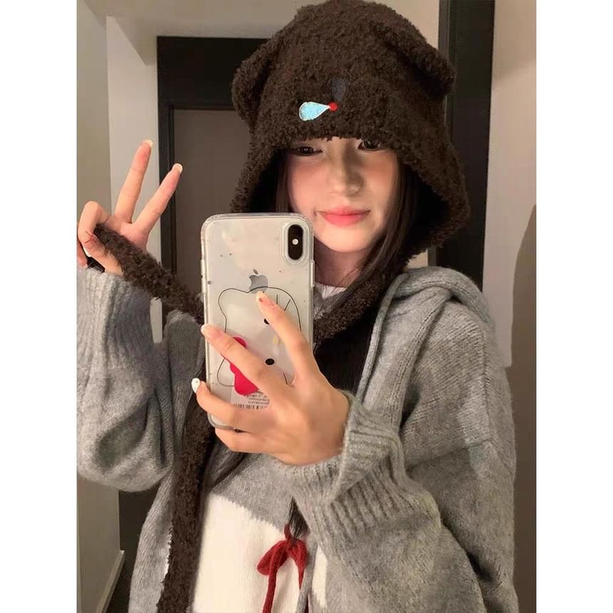 Koala Knit Bonnet Hat