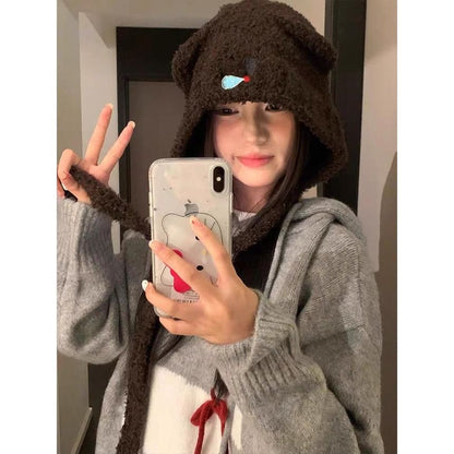 Koala Knit Bonnet Hat