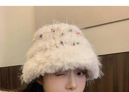 Fluffy Knit Bucket Hat