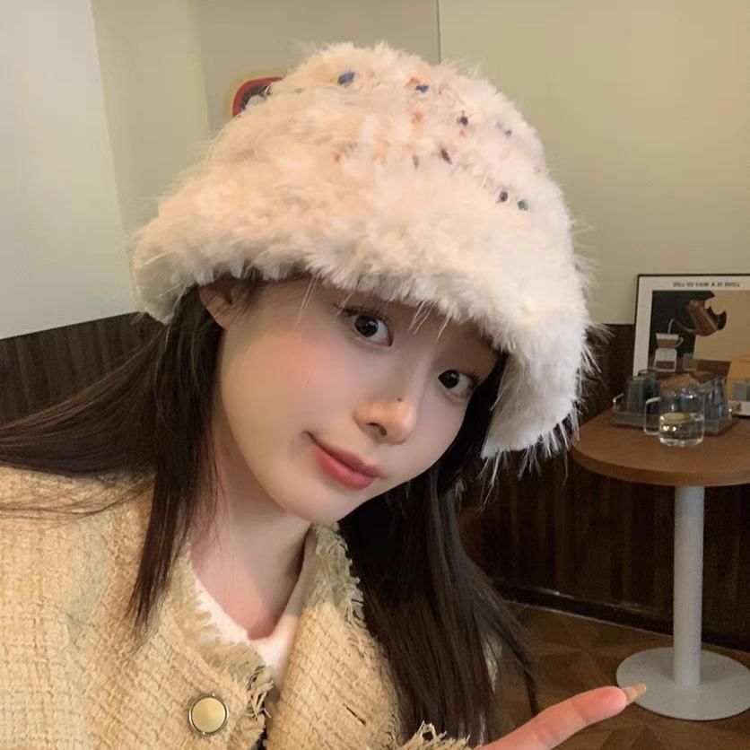 Fluffy Knit Bucket Hat