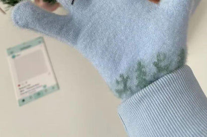 Snowman Print Gloves