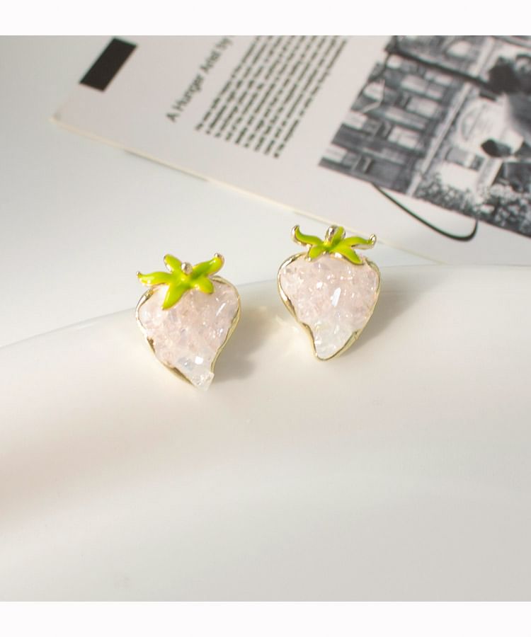 Strawberry Stud Earring / Clip-On Earring