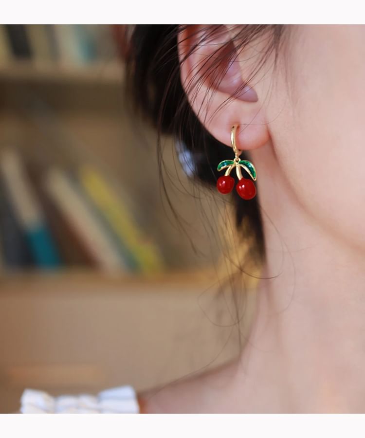 Cherry Drop Earring / Clip-On Earring