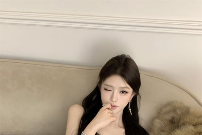 Frill Trim Plain Corp Cami Top