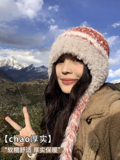 Melange Earflap Beanie
