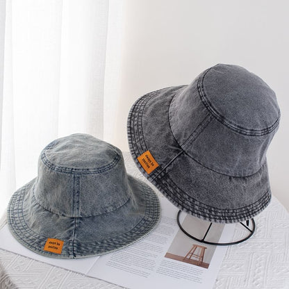 Applique Denim Bucket Hat
