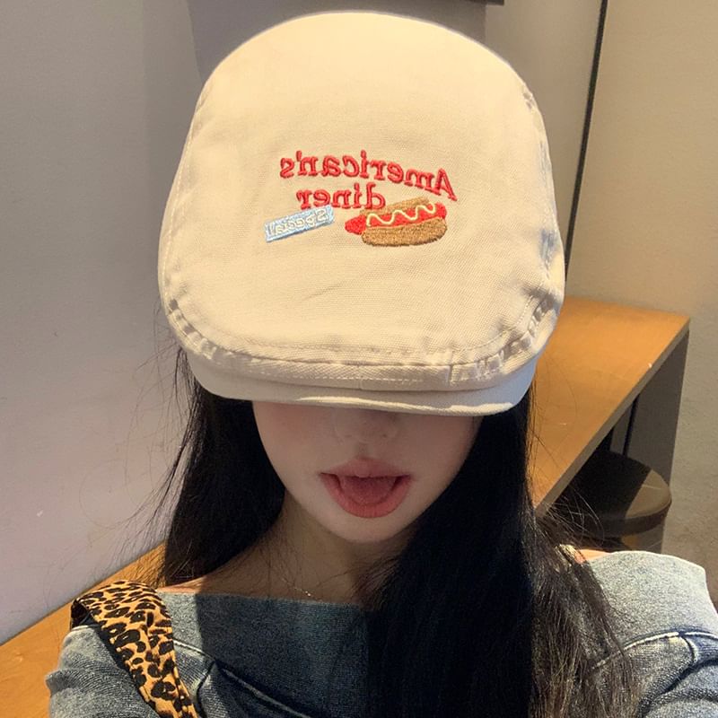 Lettering Cap Embroidered Flat