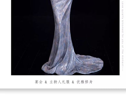 Strapless Sequin Ruched Mermaid Evening Gown