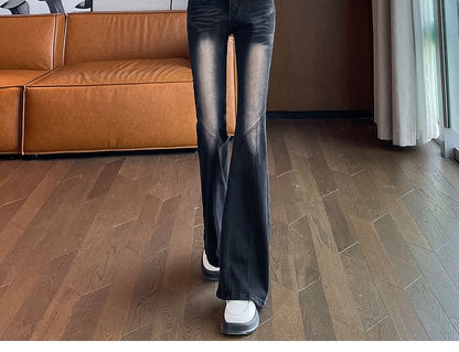 High Rise Washed Flared Jeans (Various Designs)