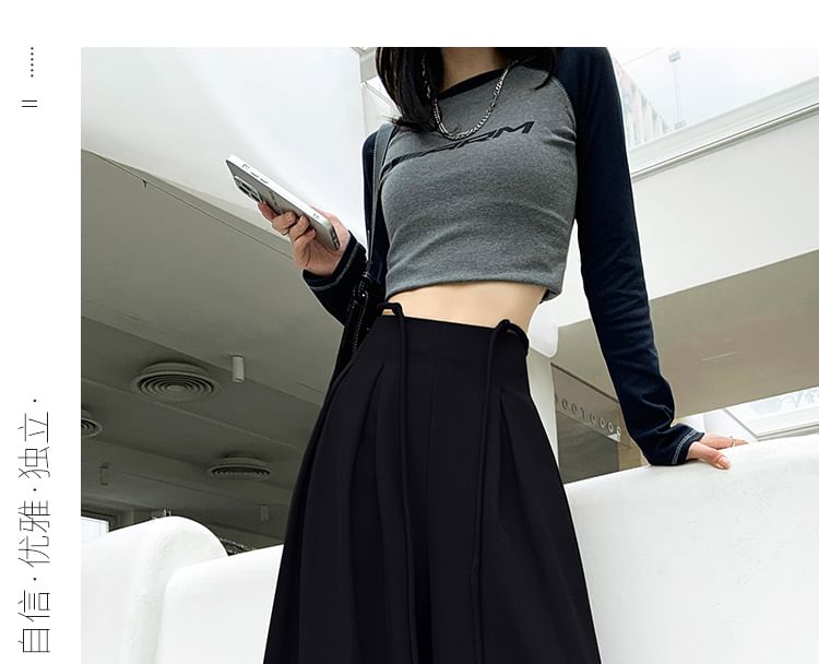High Rise Plain Wide Leg Pants (Various Designs)