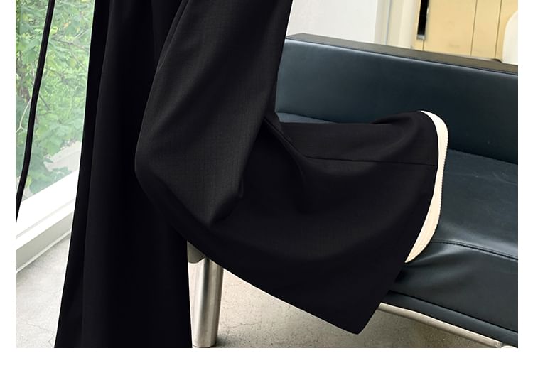 High Rise Plain Wide Leg Pants (Various Designs)