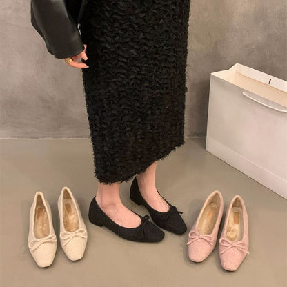 Square Toe Bow Flats