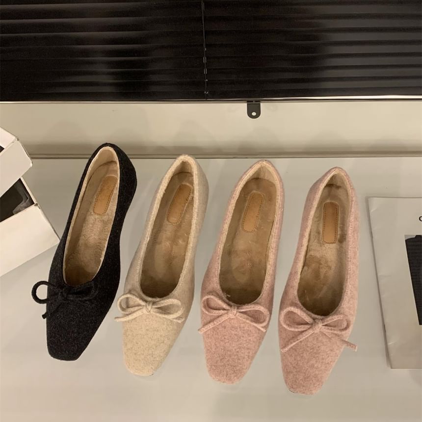 Square Toe Bow Flats
