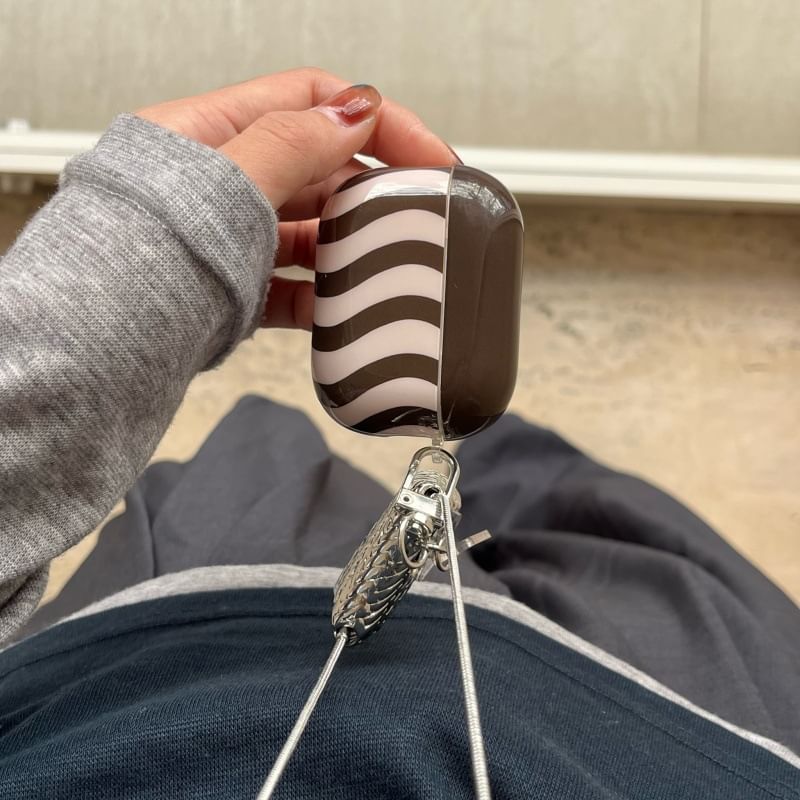 Wavy AirPods / Pro Earphone Case Skin / Charm / Set