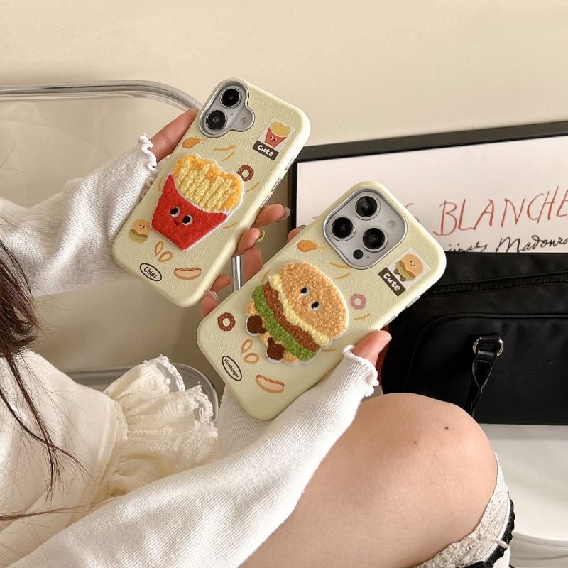 Fast Food Embroidered Phone Case
