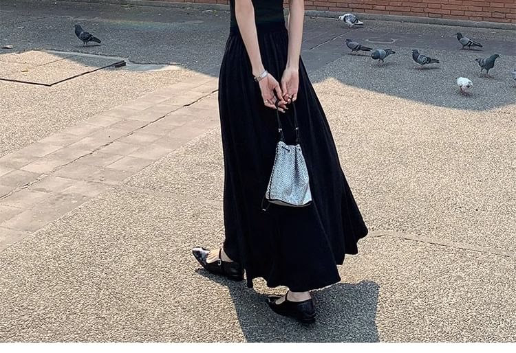 Short Sleeve Off-Shoulder Solid Maxi Flared Gown