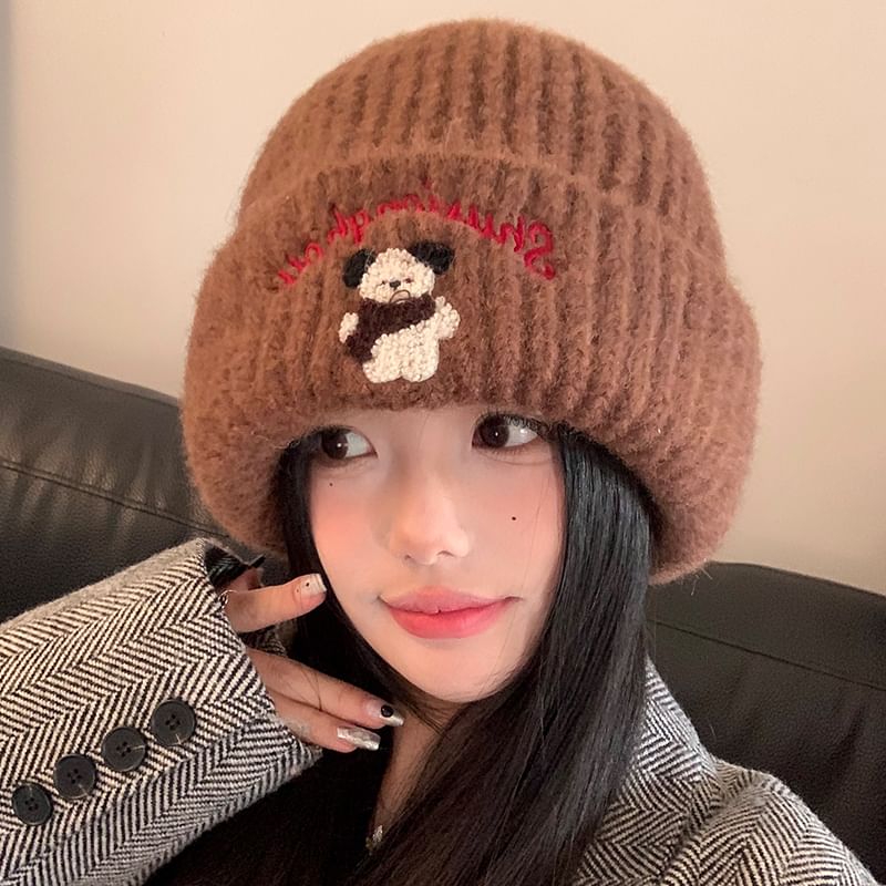 Dog Embroidered Beanie