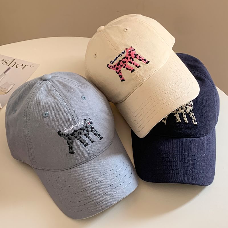 Embroidered Cat Baseball Cap