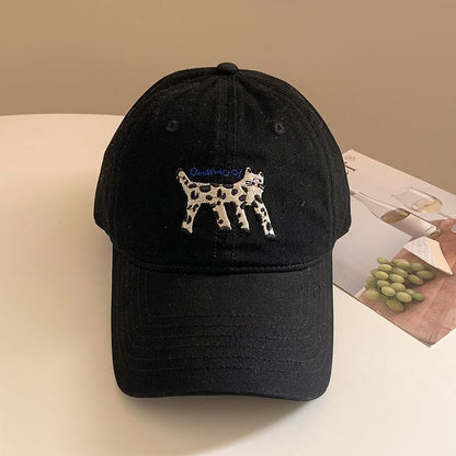 Embroidered Cat Baseball Cap