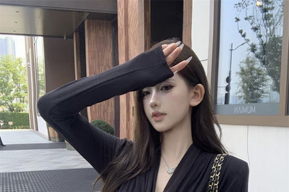 Shawl Tie Plain Waist Cardigan Collar