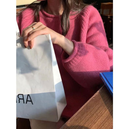 Crew Neck Plain Sweater