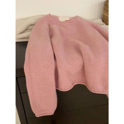 Crew Neck Plain Sweater