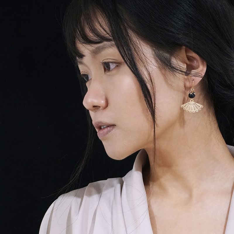Fan Asymmetrical Drop Earring / Clip On Earring