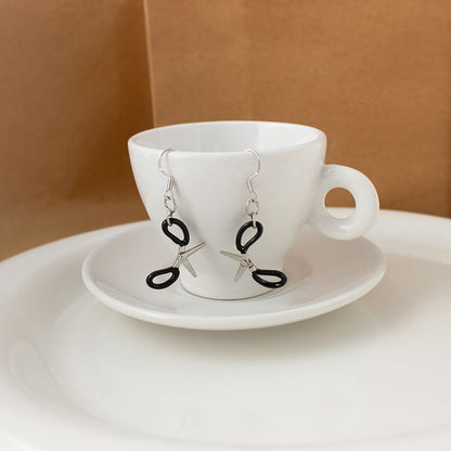 Scissor Drop Earring / Clip On Earring