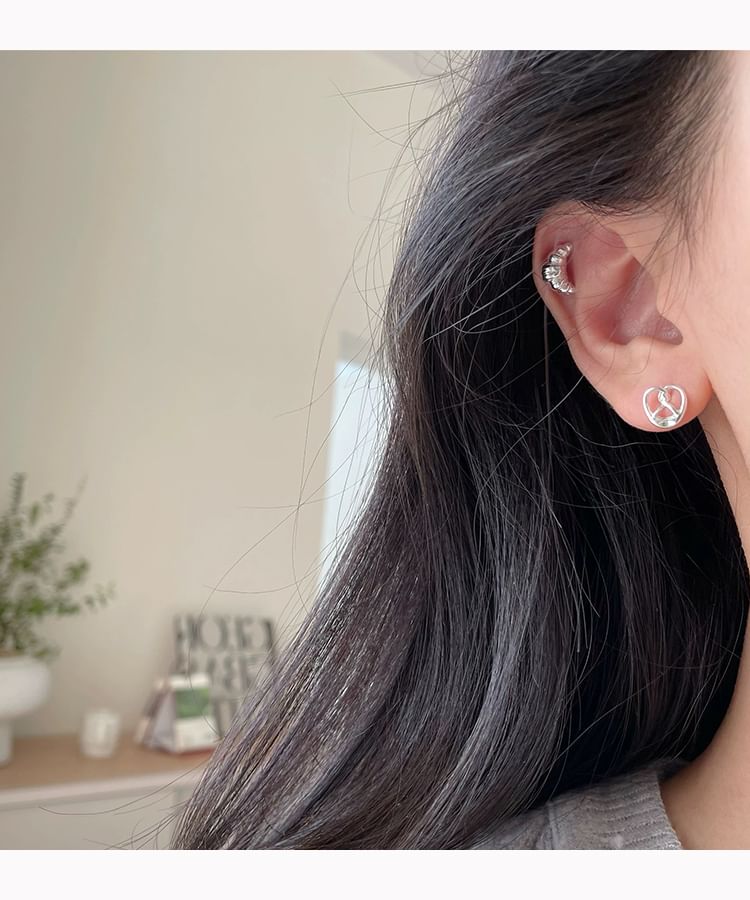 Pastry Asymmetrical Stud Earring / Clip On Earring