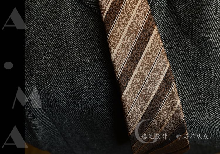 Striped Necktie & Accessory Set - Tie Clip Lapel Pin Pocket Square