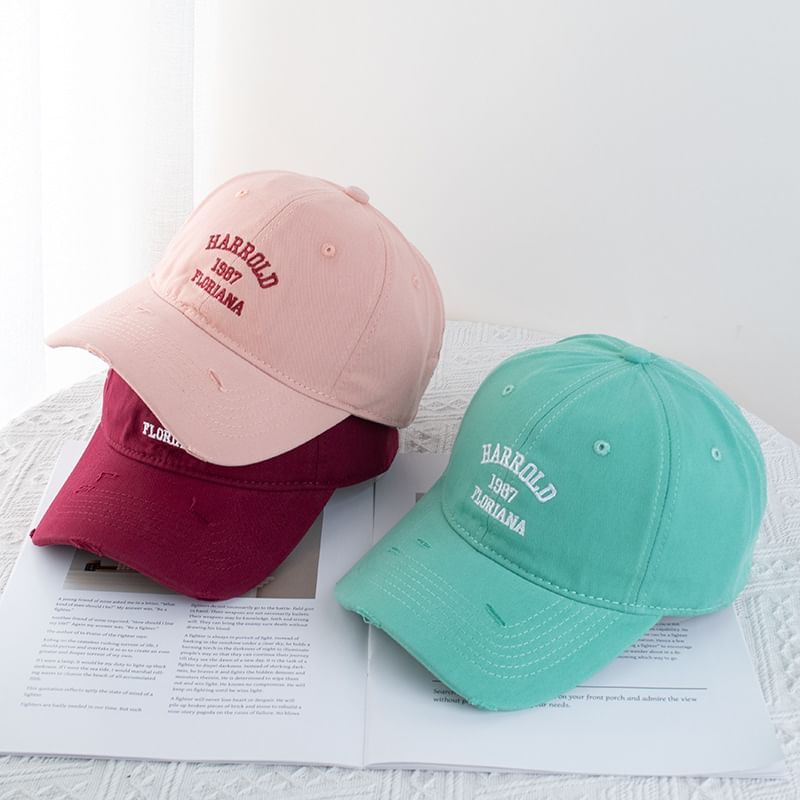 Lettering Embroidery Cap