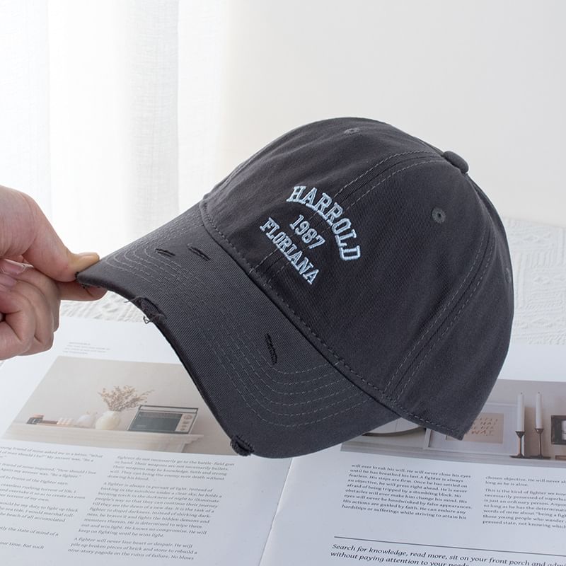 Lettering Embroidery Cap