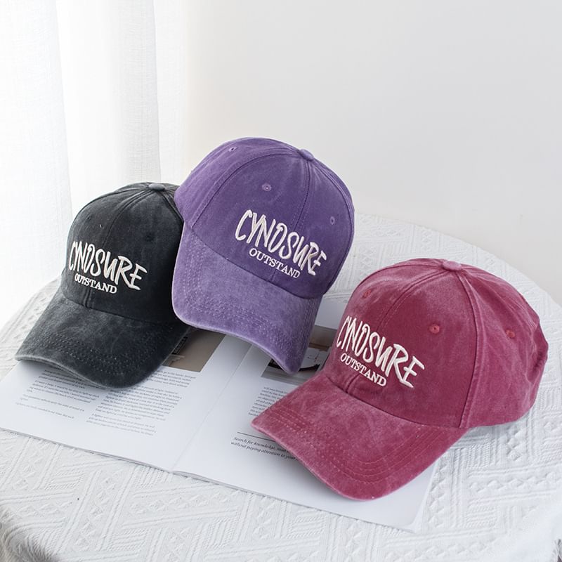 Lettering Washed Cap