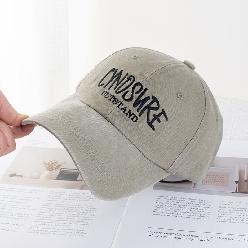 Lettering Washed Cap