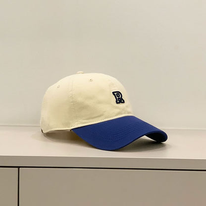 Lettering Embroidered Two Tone Baseball Cap