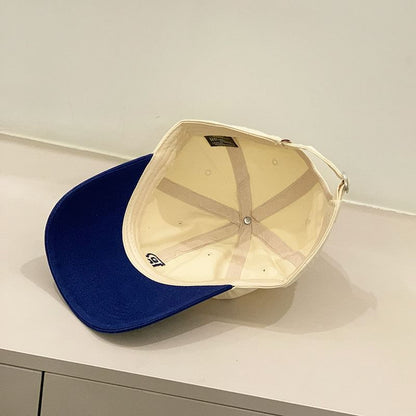 Lettering Embroidered Two Tone Baseball Cap