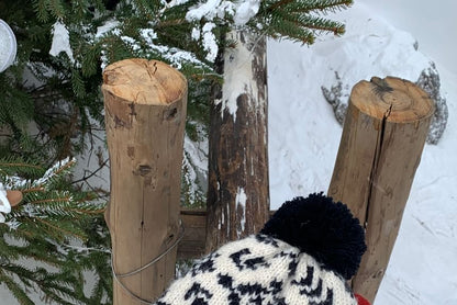 Patterned Pom Pom Beanie