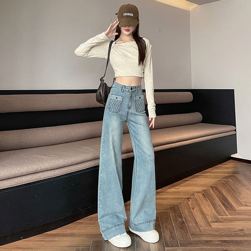 High Rise Washed Loose Fit Jeans (Various Designs)