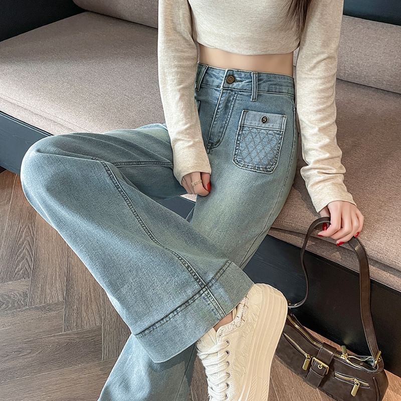 High Rise Washed Loose Fit Jeans (Various Designs)