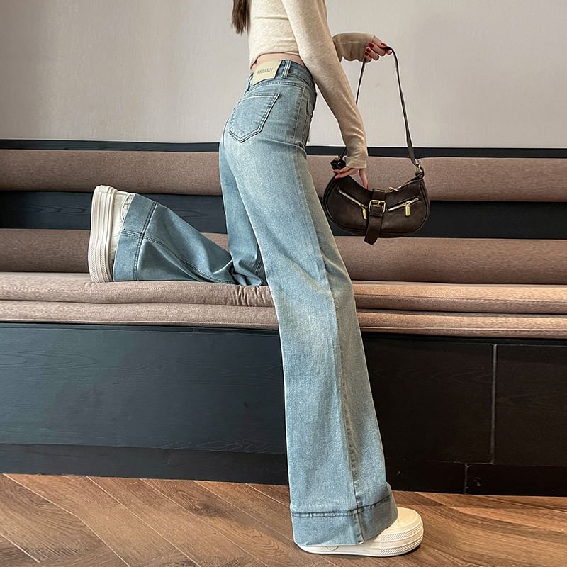 High Rise Washed Loose Fit Jeans (Various Designs)