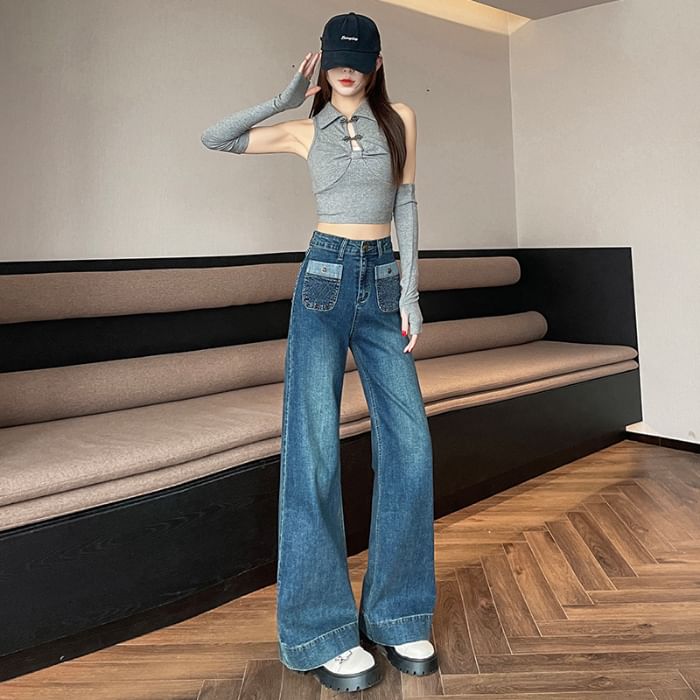 High Rise Washed Loose Fit Jeans (Various Designs)