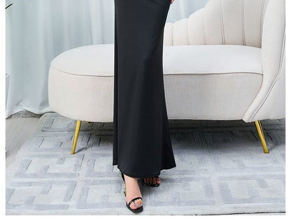 Off-Shoulder Two Tone Knot Trumpet Evening Dress